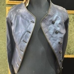 Ottimo Women's Metallic Navy Leather Jacket